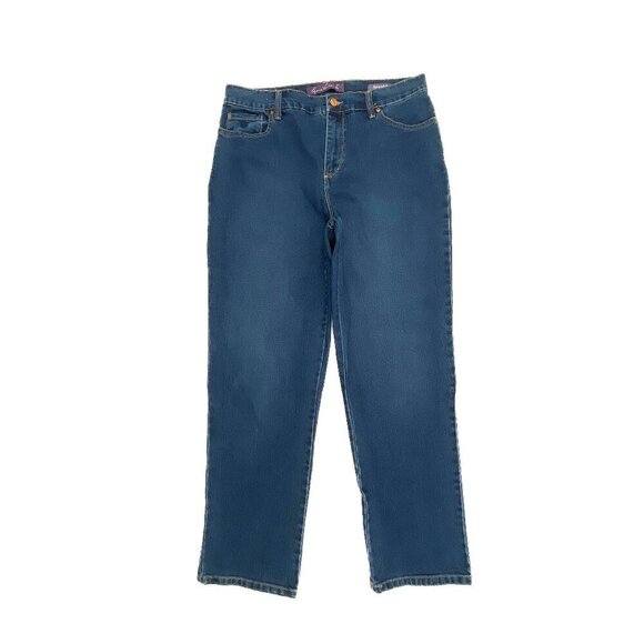 Gloria Vanderbilt Denim - Gloria Vanderbilt Amanda Straight Leg Women's size 12 Dark Wash Blue Denim Jeans